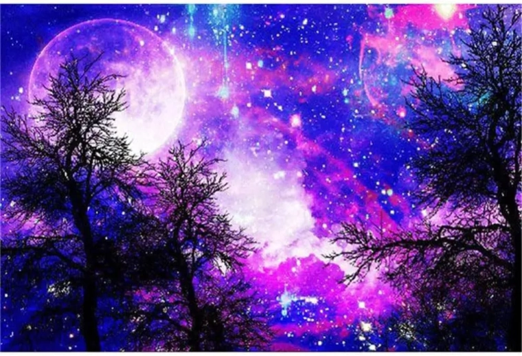 NORIMPEX Malen nach Zahlen Violetter Himmel 40 × 50 cm