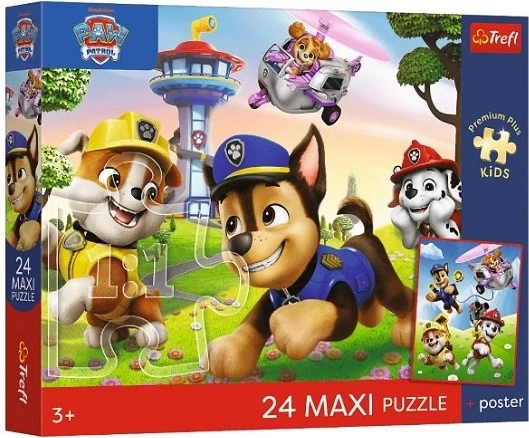 Trefl Maxi-Puzzle 24 Teile PAW Patrol – fröhlicher Spaziergang + Poster