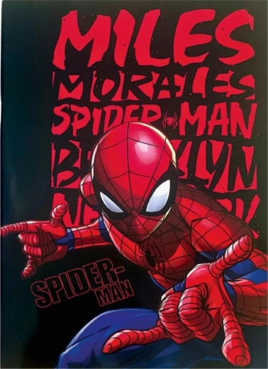 Liniertes Schulheft Spider-Man B5 schwarz – 40 Seiten