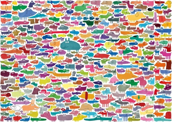 Ravensburger Puzzle 387 Hunde und 1 Katze XXL 300 Teile