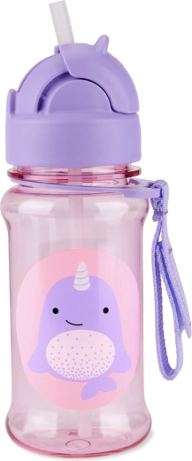 Skip Hop Zoo Tritan-Trinkflasche mit Strohhalm Narwal 355 ml