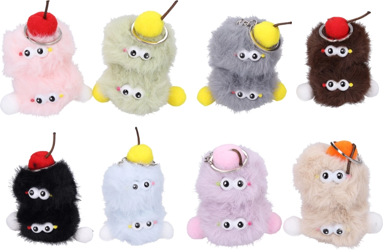 Plüsch-Schlüsselanhänger Monster 6 cm – 1 Stück