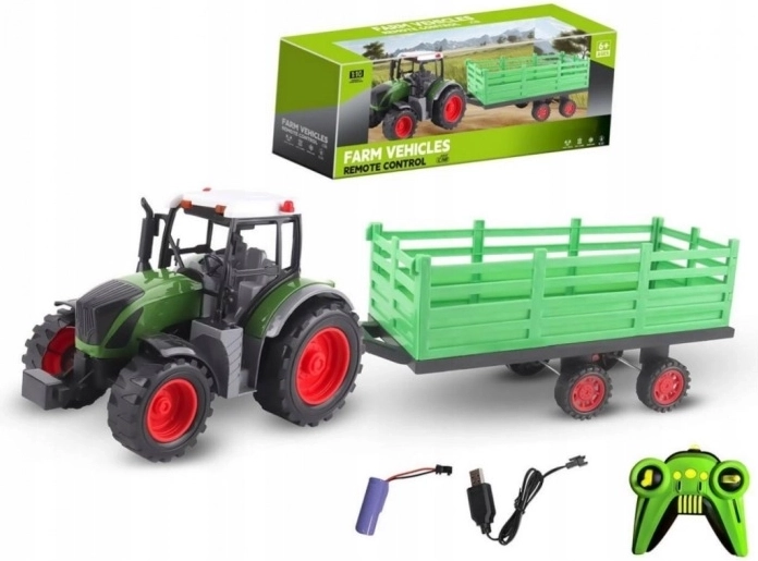 Ferngesteuerter Traktor mit Anhänger 1:10 USB - 1 Stück