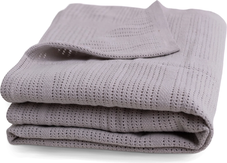 Babymatex Baumwoll-Strickdecke Sisi grau 75 × 100 cm