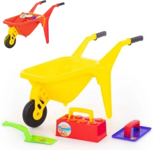 Kinder-Schubkarre mit Bauset für Sand