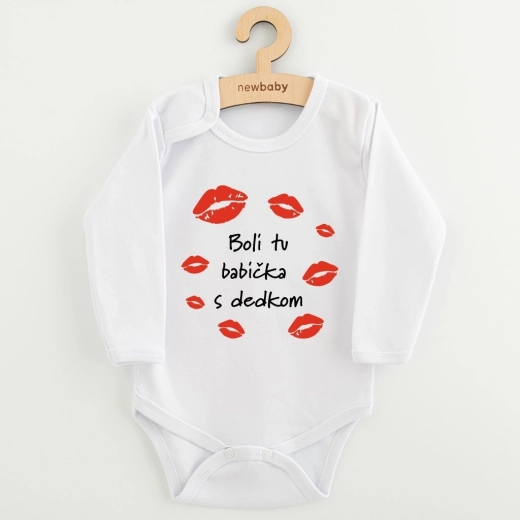 Baby-Body mit Aufdruck New Baby „Hier waren Oma und Opa“
