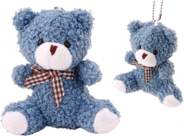 Blauer Plüsch-Teddybär Kleiner Anhänger 10 cm