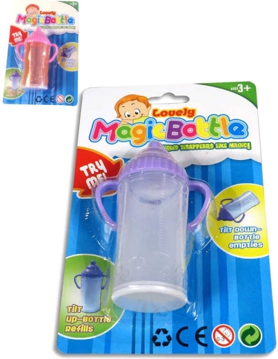 Magisches Babyfläschchen für die Puppe mit verschwindender Flüssigkeit 16 cm - 1 Stück