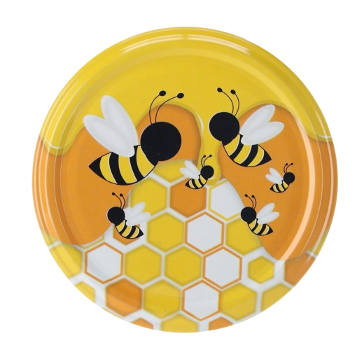 Set aus 10 Deckeln 82 mm mit Bienenmotiv, 10 Stk.