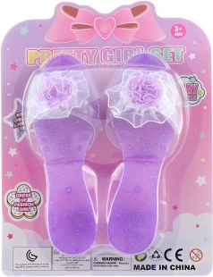 Violette Plastikpistole mit Blumenverzierung – 1 Stück