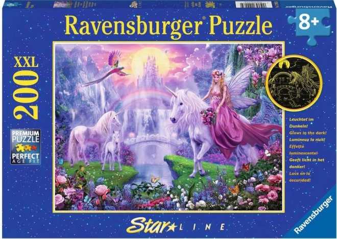 Ravensburger leuchtendes Puzzle Magische Nacht der Einhörner XXL 200 Teile
