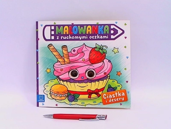 Malbuch mit Wackelaugen: Kekse und Desserts