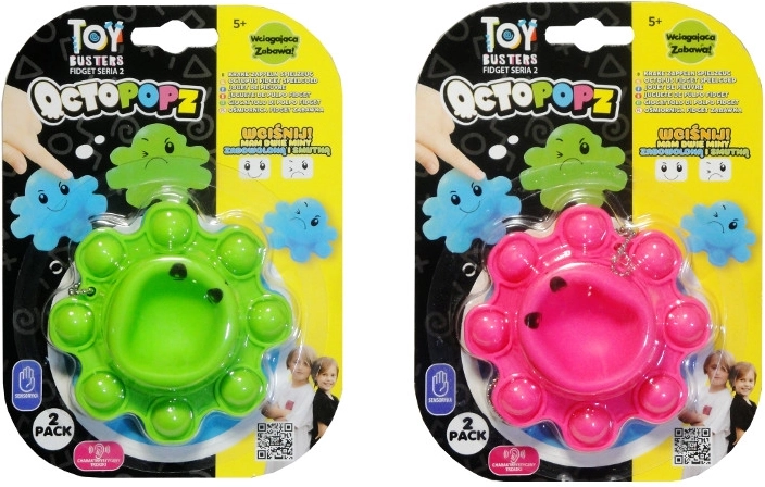 Fidget-Oktopus – beidseitiges Drückspielzeug (2 Stk.)