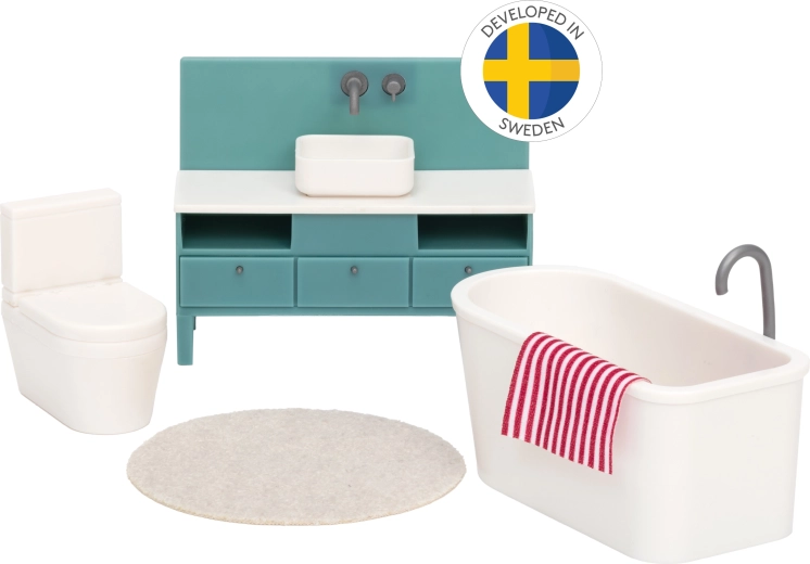 Lundby Basis-Badezimmermöbel-Set für das Puppenhaus