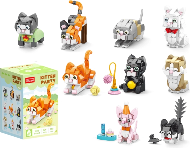 Kitty Matey Mini-Bauset fröhliche Kätzchen - 1 Stück