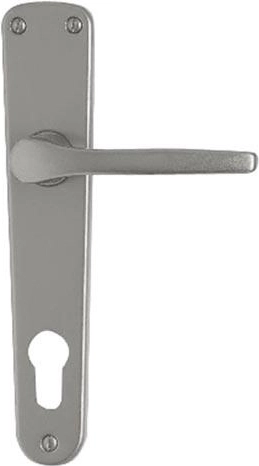 Türgriff mit Schild MONET für Profilzylinder 90 mm, Aluminium, silber