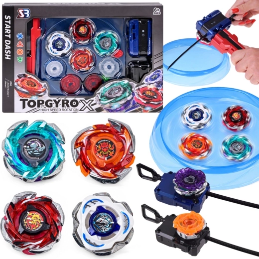 Set mit Kampfkreiseln TOP GYRO X mit Arena und Startern