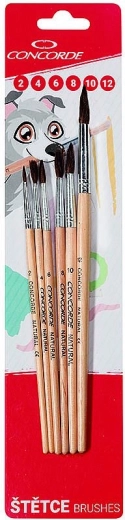 Set runder Pinsel CONCORDE Natural, 6 Stk.