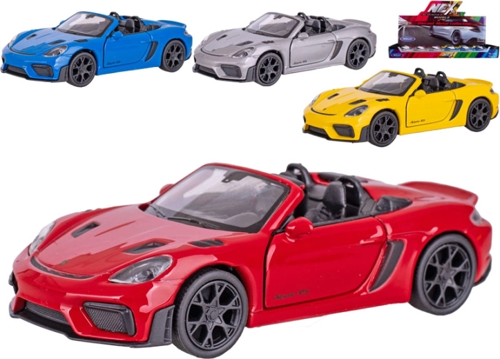 Metallmodellauto Welly Porsche 718 Spyder RS mit Rückzug 12 cm
