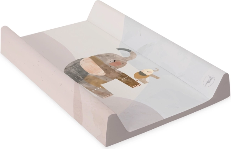 Ceba baby weiche Wickelauflage mit erhöhten Rändern Basic Elephant Family 50 × 70 cm