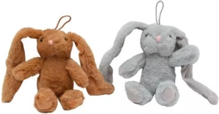 Plüschhäschen mit langen Ohren – kleiner Anhänger zum Aufhängen