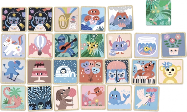 Vilac Holz-Memory-Spiel mit Illustrationen von Michelle Carlslund