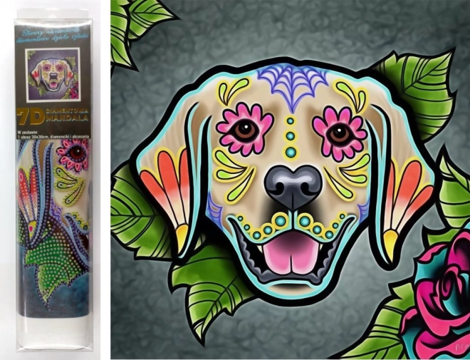 Diamantmalerei 7D Labrador 30 × 30 cm