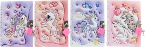 Einhorn-Notizbuch mit Schloss