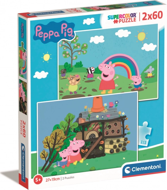 Puzzle Peppa Wutz 2x60 Teile