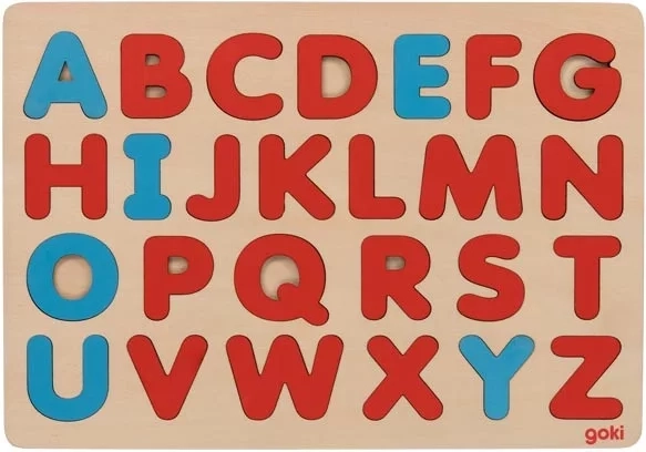 Goki Holzpuzzle Alphabet im Montessori-Stil