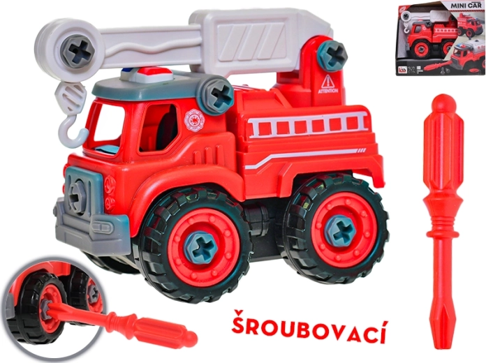Schraubbares Feuerwehrauto 13 cm