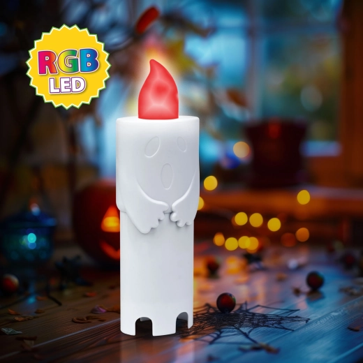 Halloween-LED-Laterne Geist mit farbigem Licht