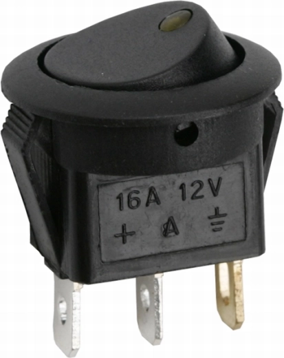 Runder Kippschalter mit gelber LED