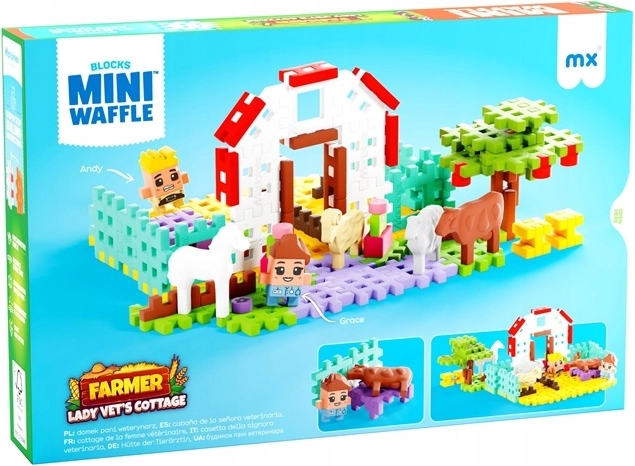 Marioinex Mini Waffle Bauernhof Grace – Tierarzt-Häuschen (100 Teile)