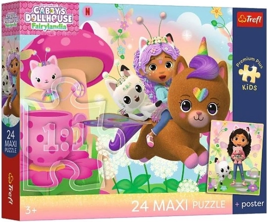 Maxi-Puzzle 24 Teile Trefl Gabys Puppenhaus: Gaby in der Rettung + Poster