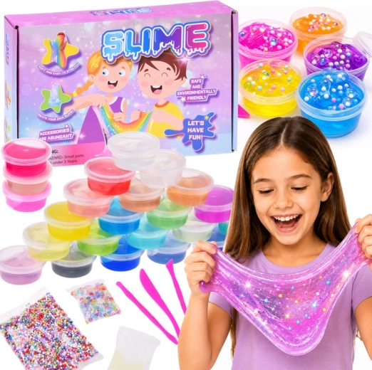Set zum Slime-Herstellen – 24 Farben und Zubehör