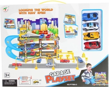 Dreistöckige Garage mit Autos