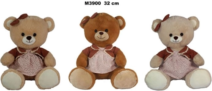 Plüschbär im Kleid 32 cm – 1 Stück