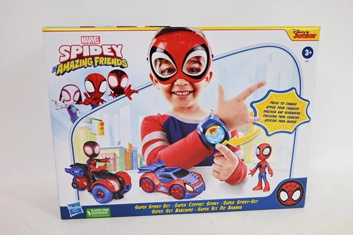 Spidey und seine Super-Freunde – Set mit 2 Fahrzeugen und 2 Figuren inkl. Maske und Armband