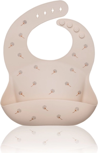 Petite&Mars Silikon-Lätzchen Sam Beige Dandelion