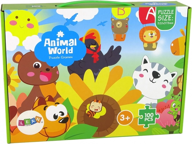 Puzzle für Kinder mit Tiermotiven, 100 Teile