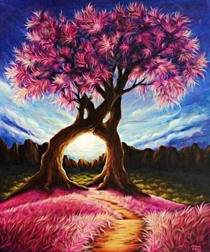 Diamant-Malerei Rosenbaum 30 × 40 cm