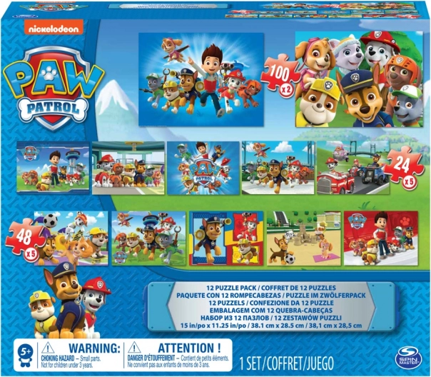 Paw Patrol großes Puzzle Set 12 Stk