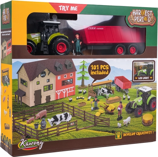 Mega-Farm mit Traktor und Zubehör