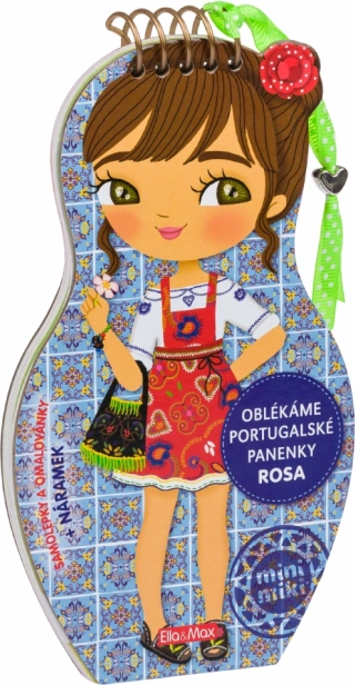 Wir kleiden die portugiesische Puppe ROSA an – Malbuch