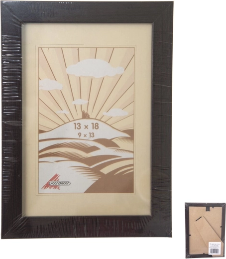 Brauner Holz-Bilderrahmen 13 × 18 cm