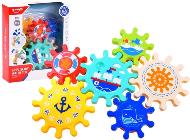 Bunte Zahnrad-Wasserspielzeuge