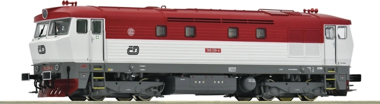 Roco Diesellokomotive 749 218-4 ČD Bardotka H0