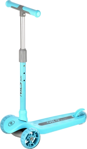 Kinder-Dreirad-Roller NILS Fun mit LED-Rädern, türkis