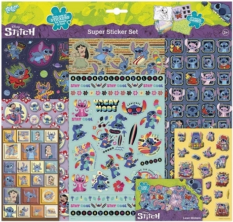 Disney Stitch Super-Sticker-Set – 8 Bögen